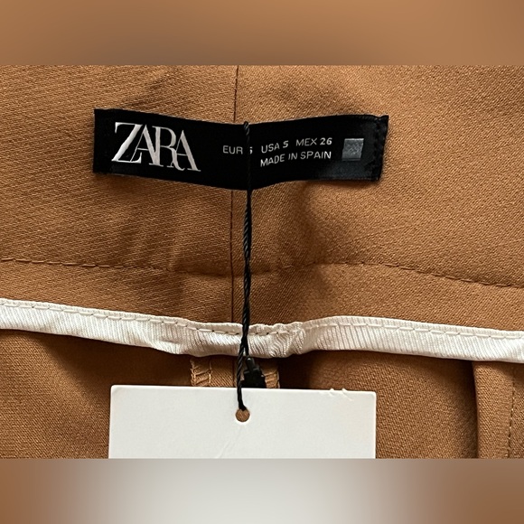 NWT ZARA High Waisted Trousers Belted Pants Blogger Favorite Size S - Picture 8 of 13